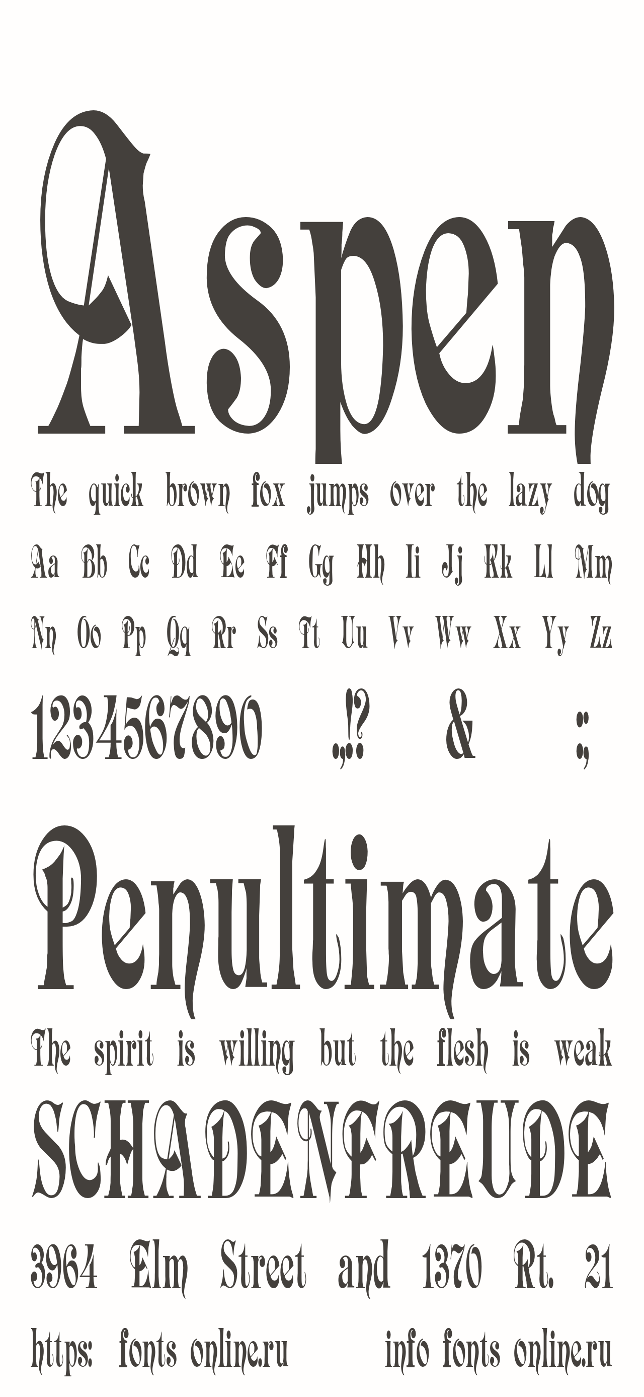 Aspen font