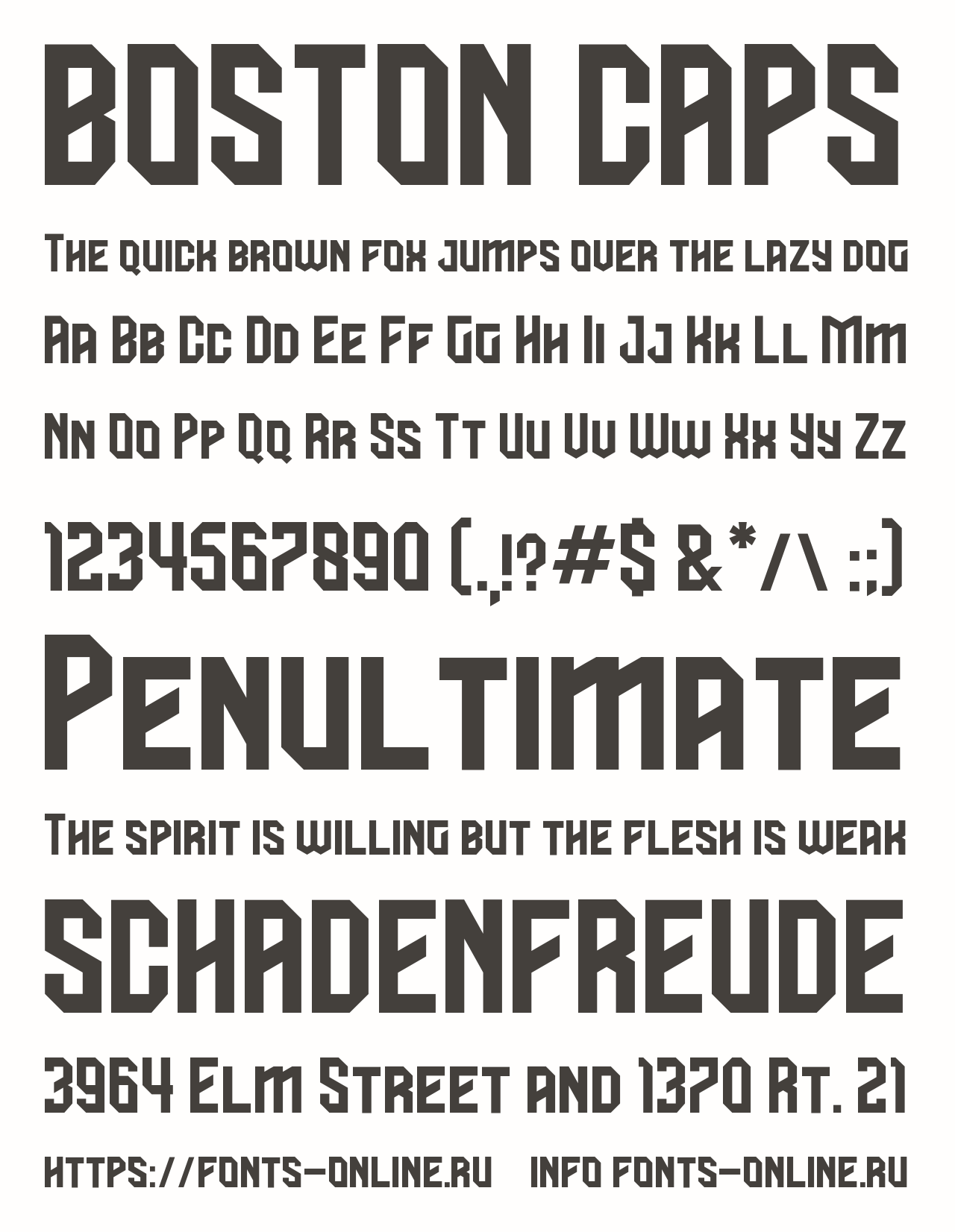 BOSTON CAPS font
