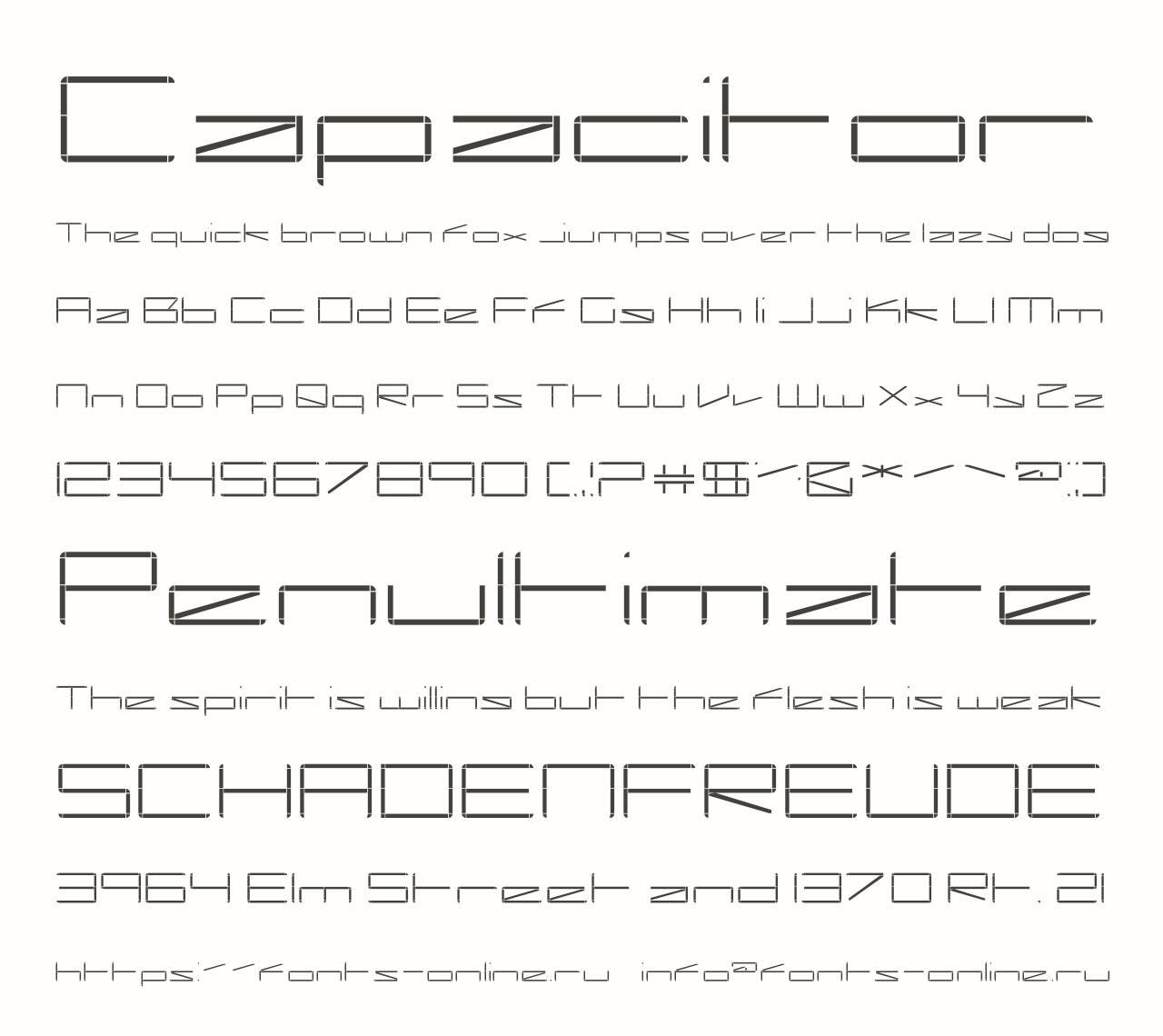 Capacitor font