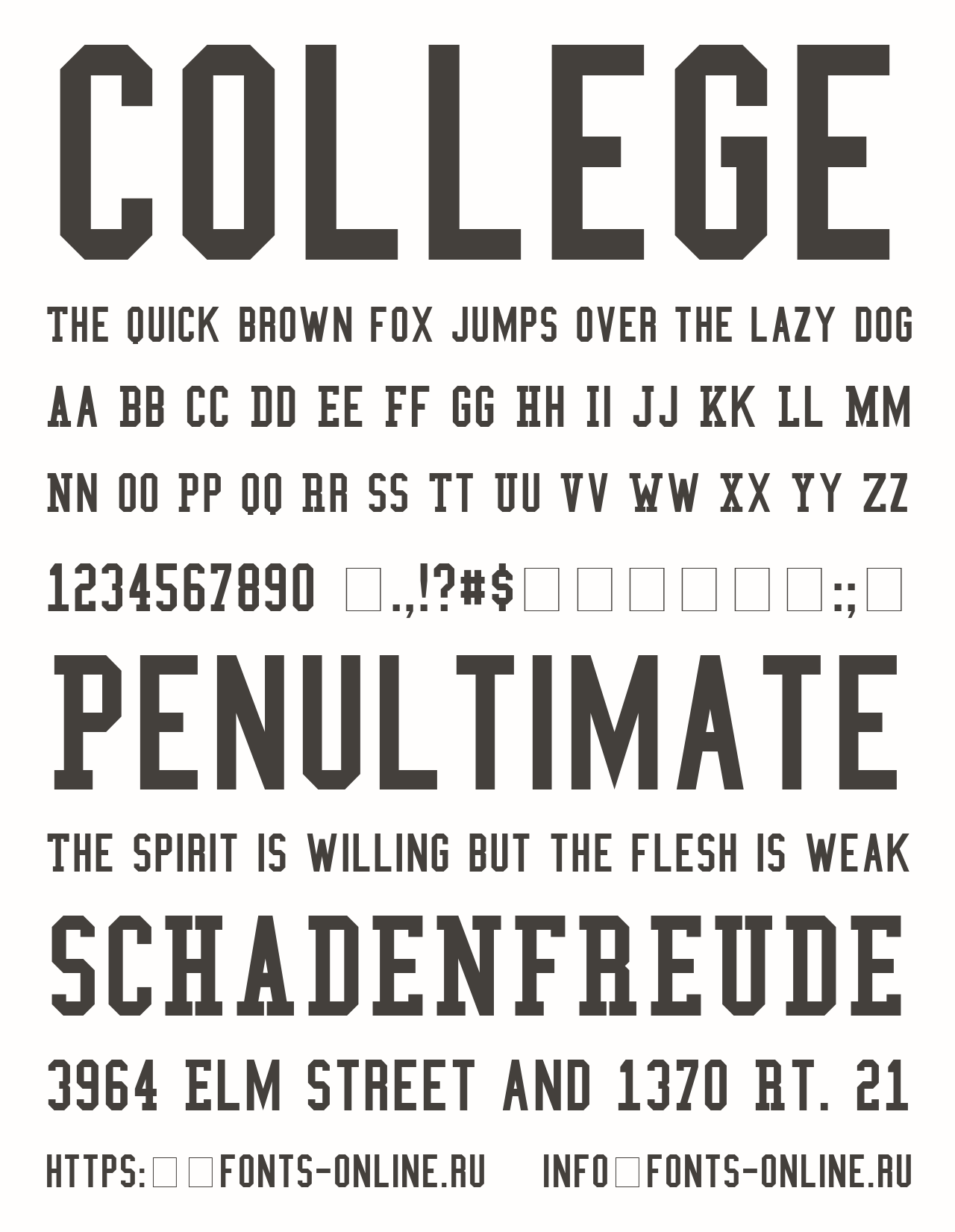 College font