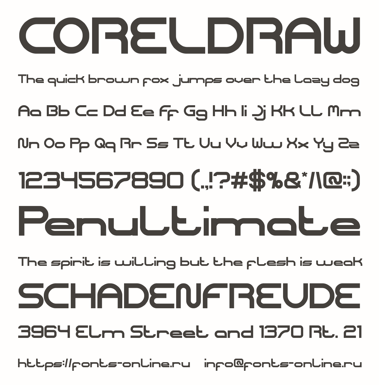 CORELDRAW font