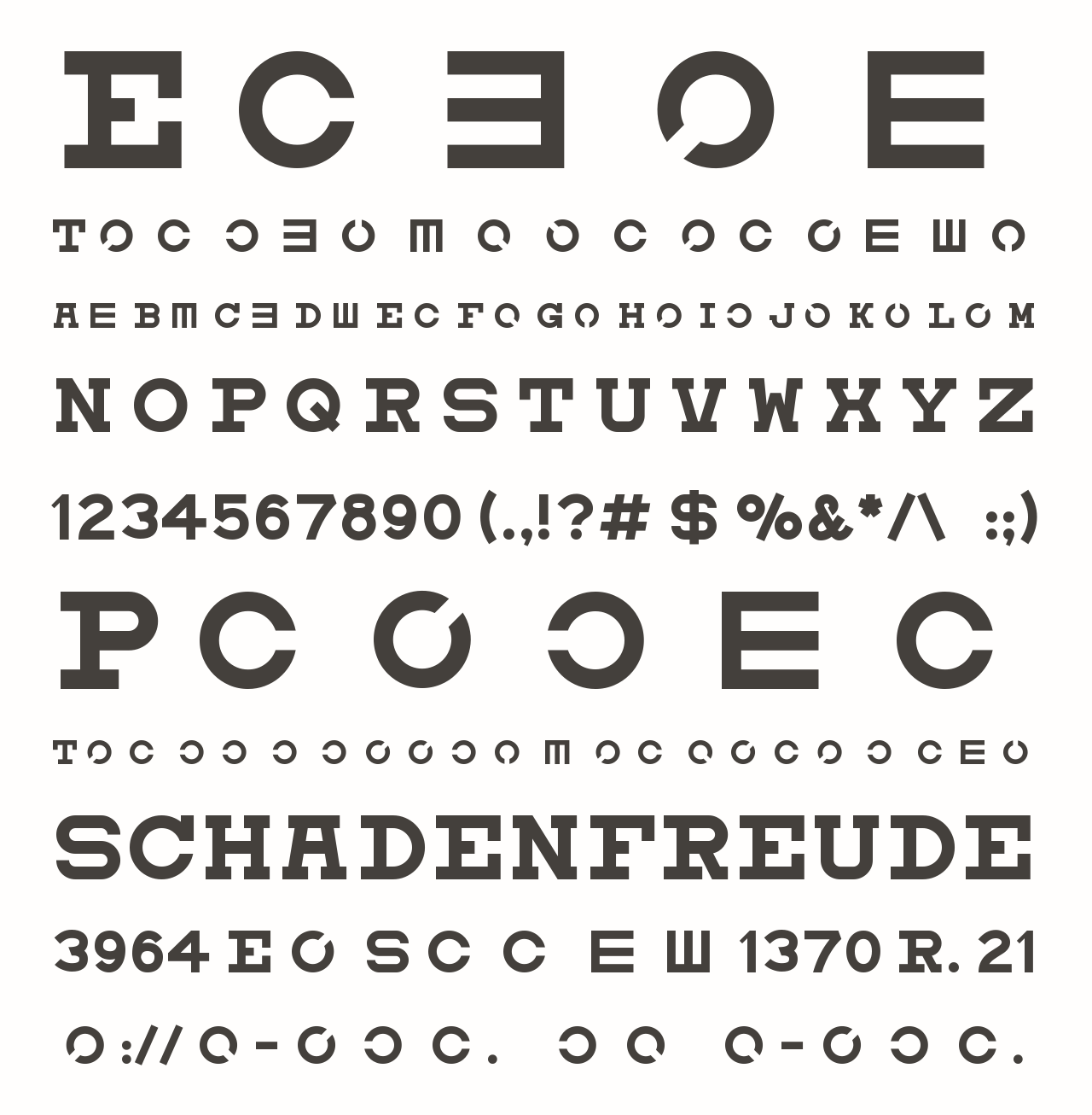 Eyechart font