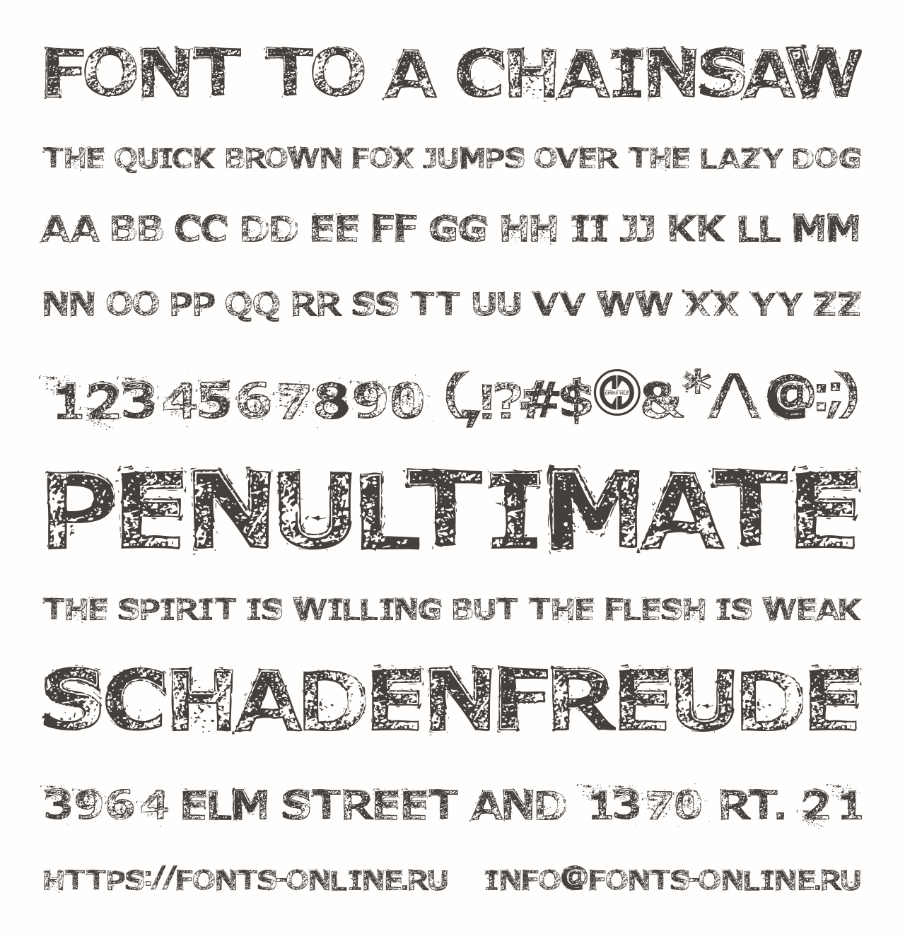 Font to a Chainsaw font