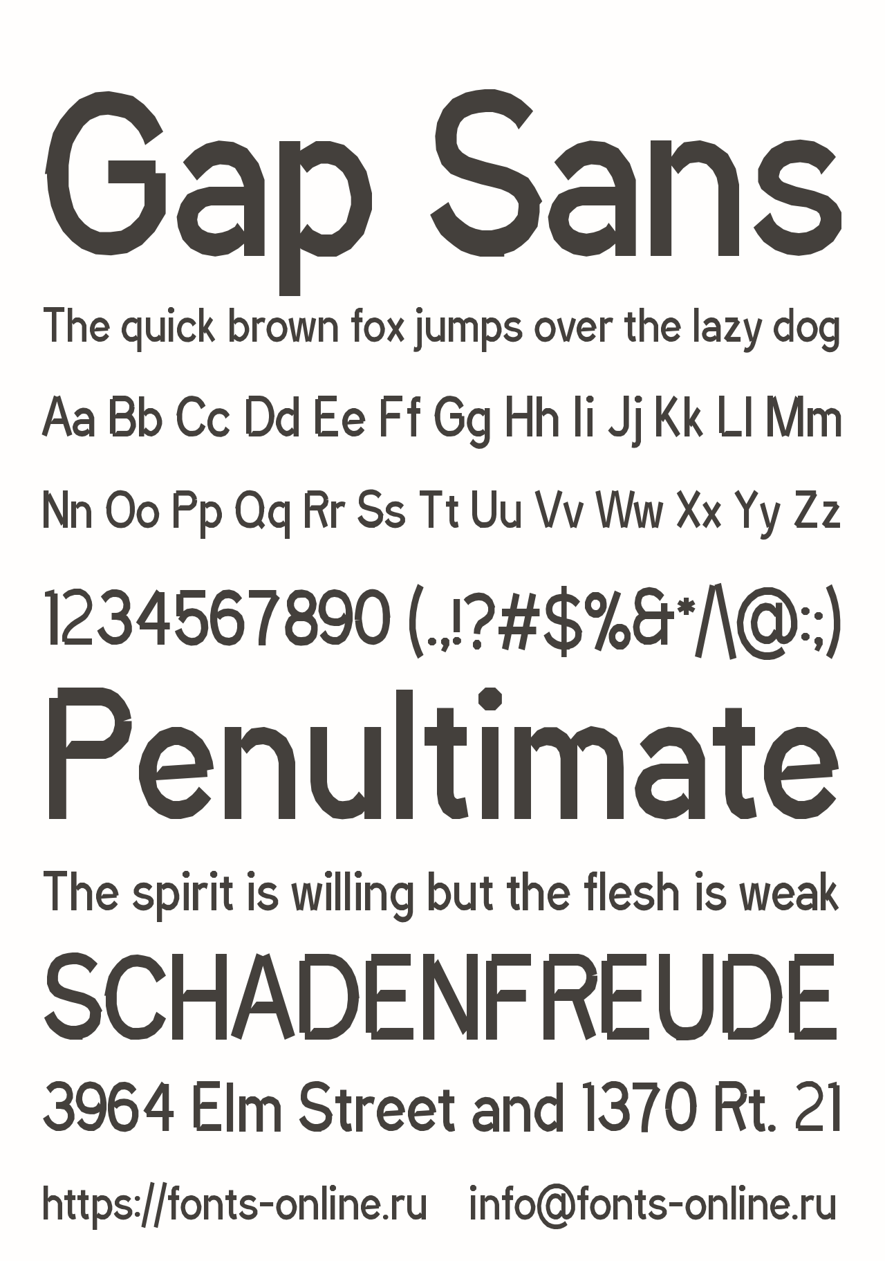 Gap Sans font