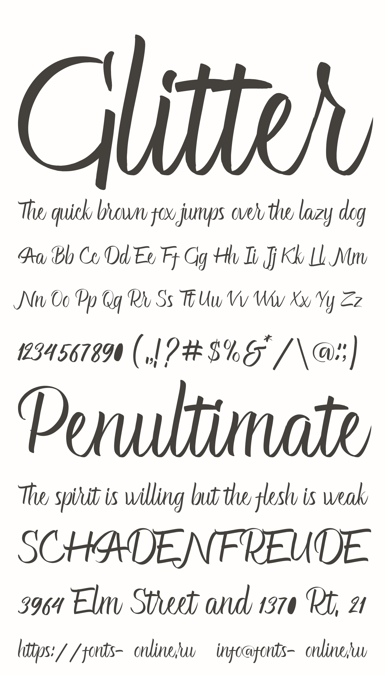 Glitter font