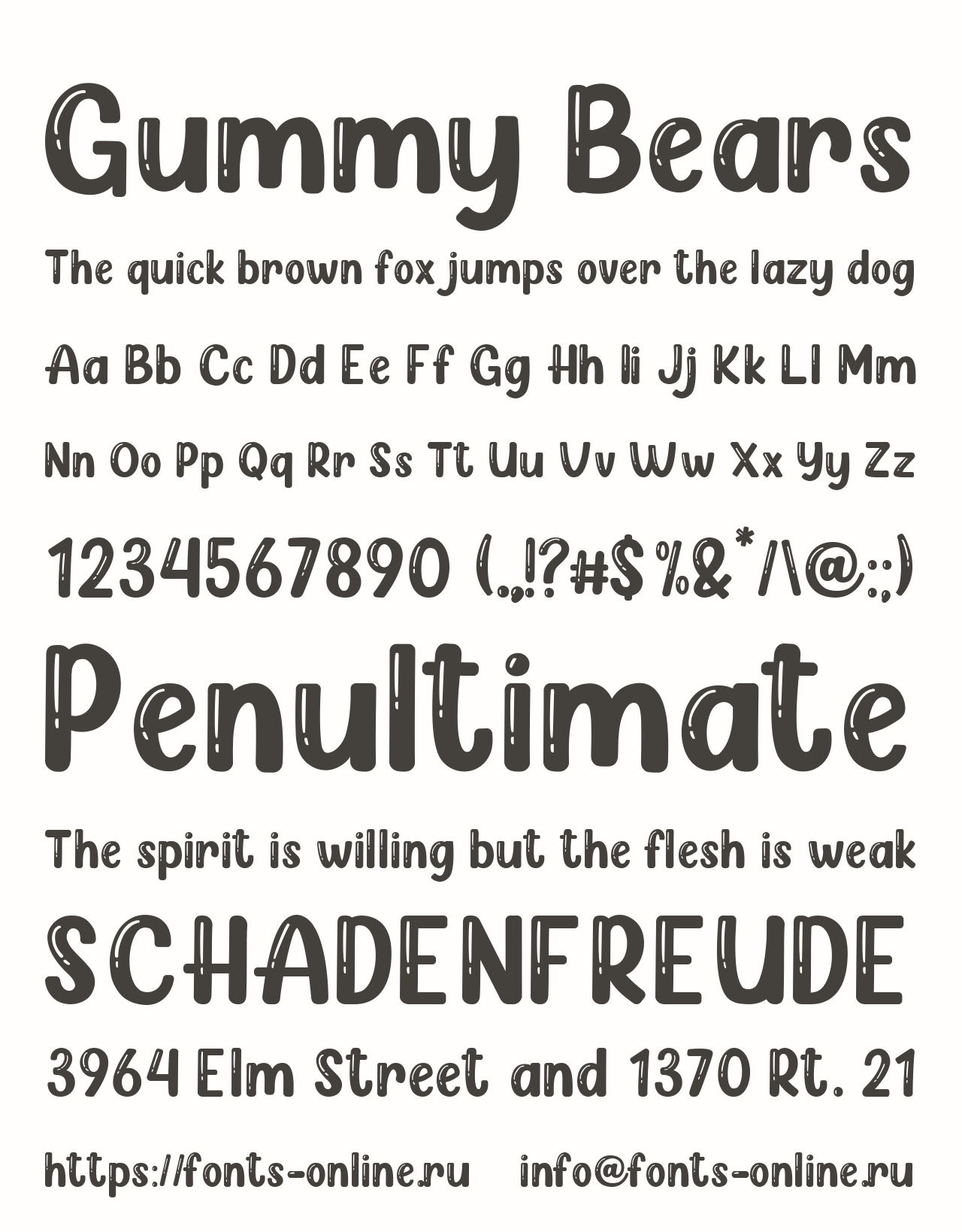 Gummy Bears font