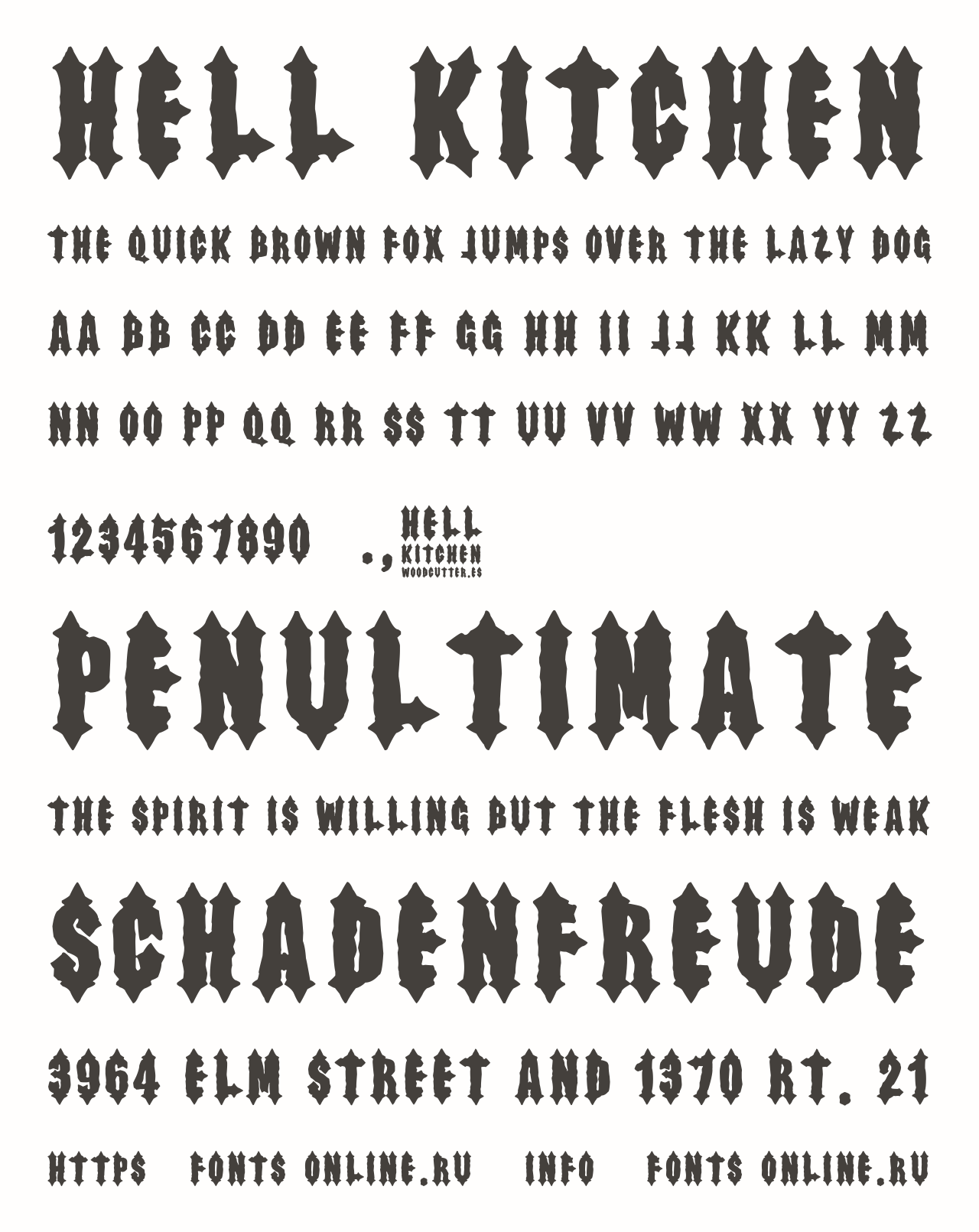 Hell Kitchen font