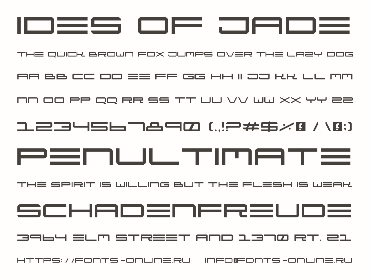 Ides of Jade font