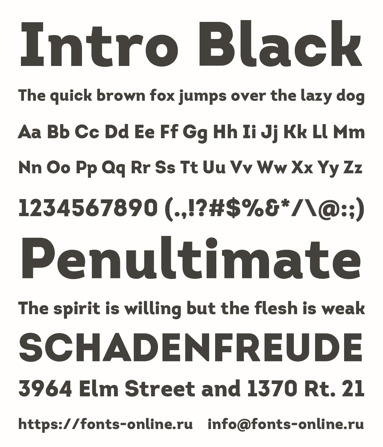 Intro Black font