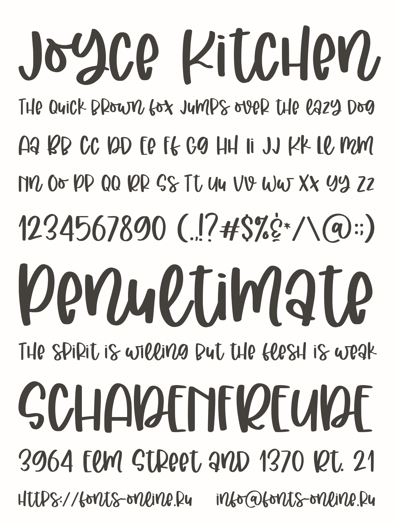 Joyce Kitchen font