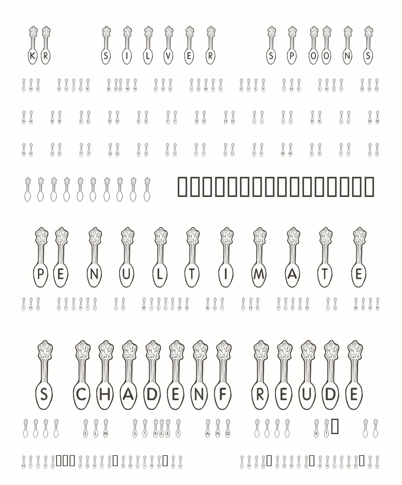KR Silver Spoons font