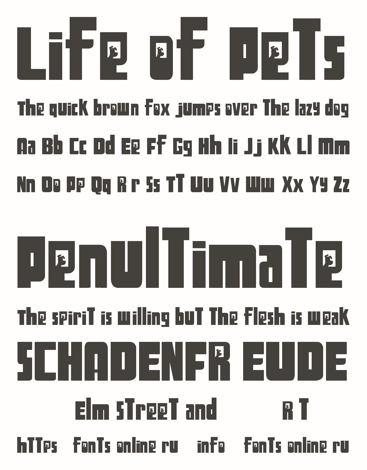 Life of Pets font
