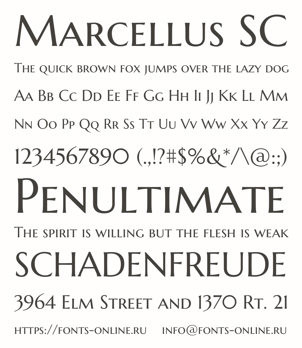 Marcellus SC font