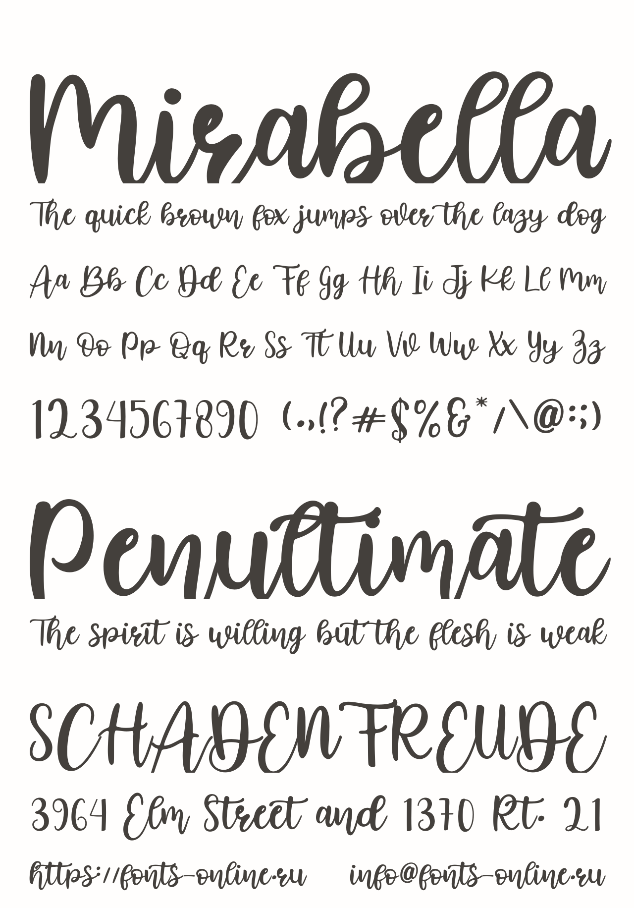 Mirabella font