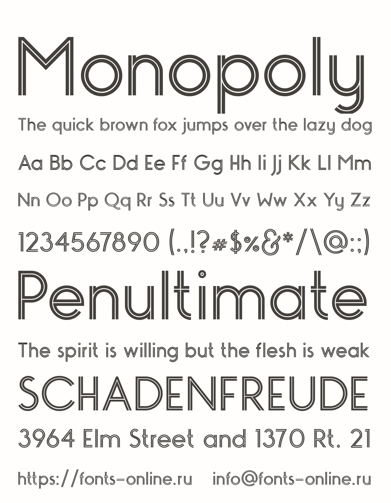 Monopoly font