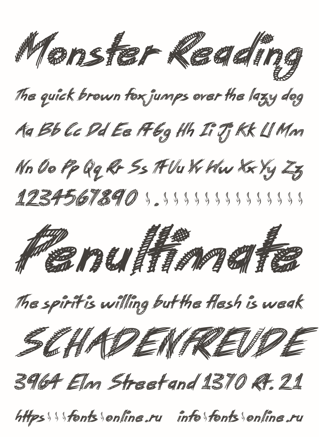 Monster Reading font