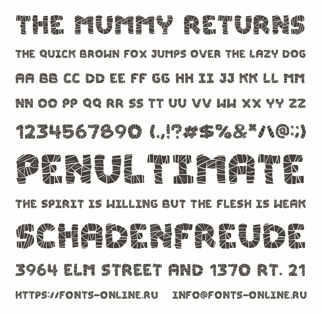 The Mummy Returns font