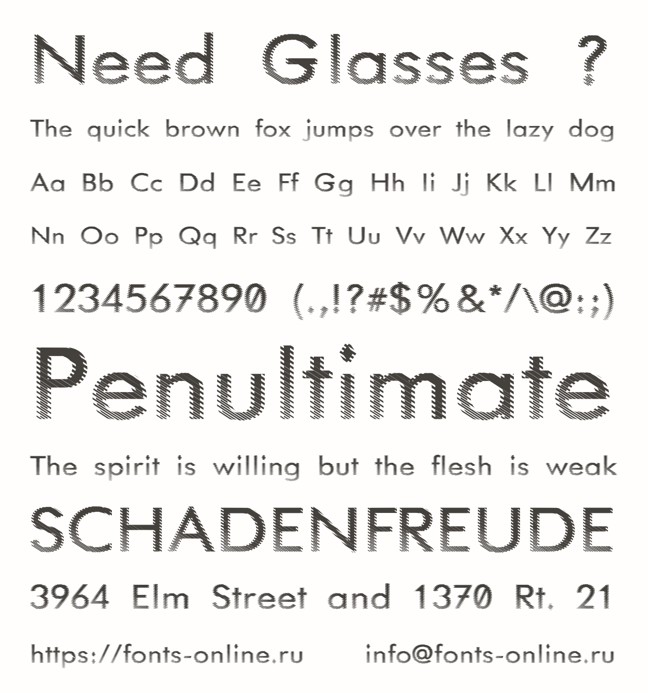 Need Glasses ? font