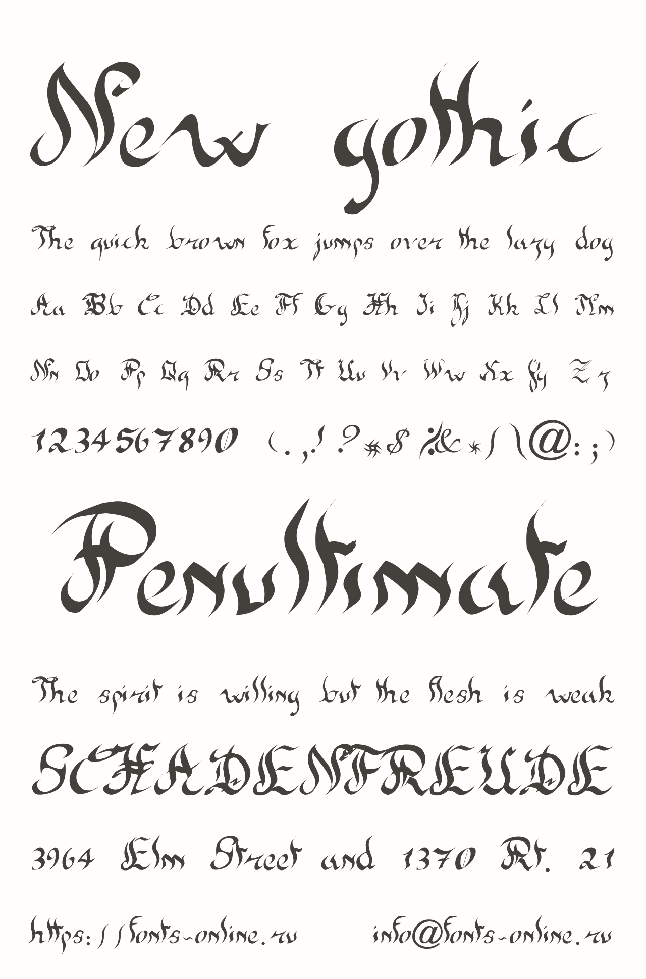 New gothic font