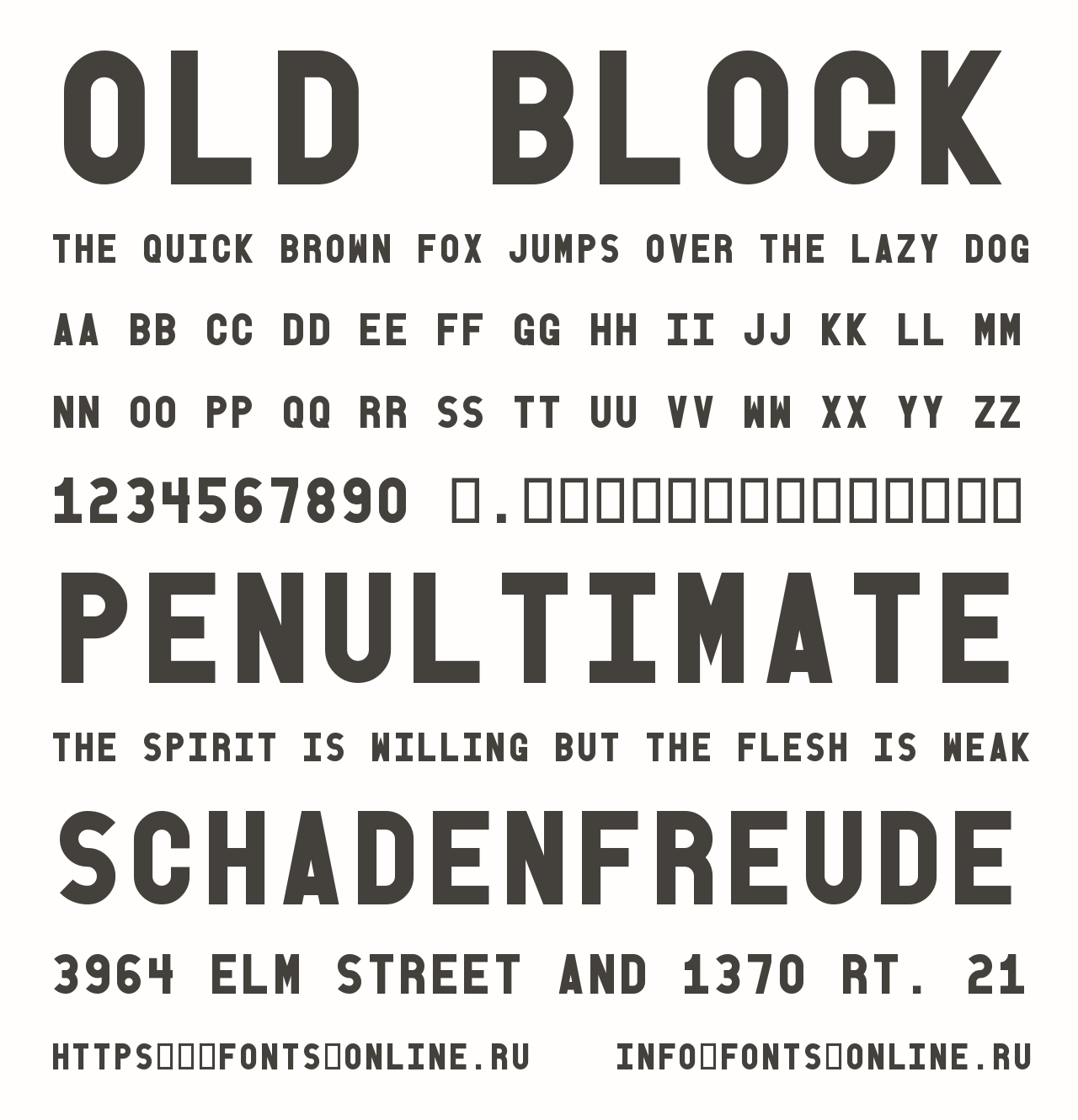 Old Block font