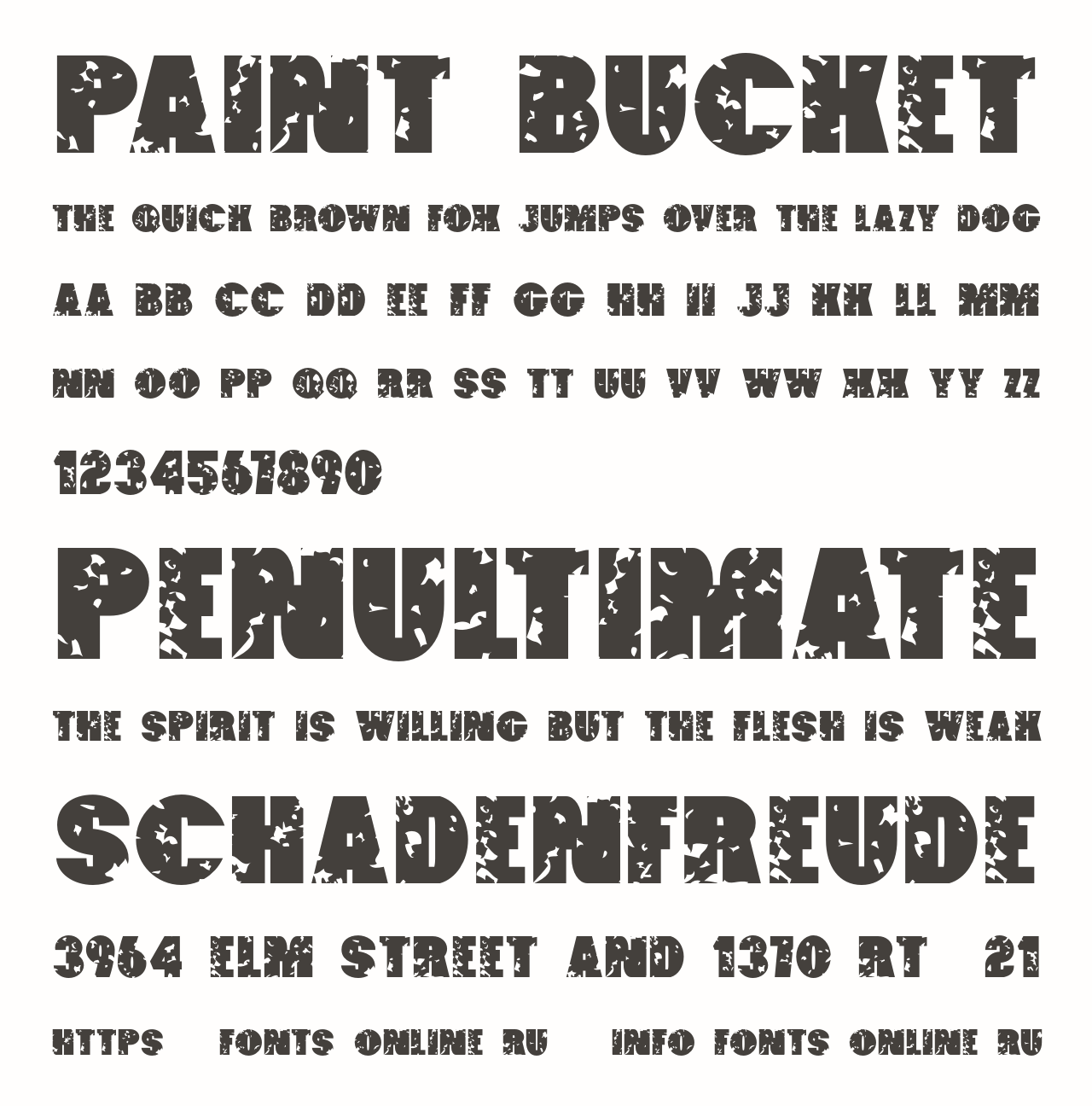 Paint bucket font