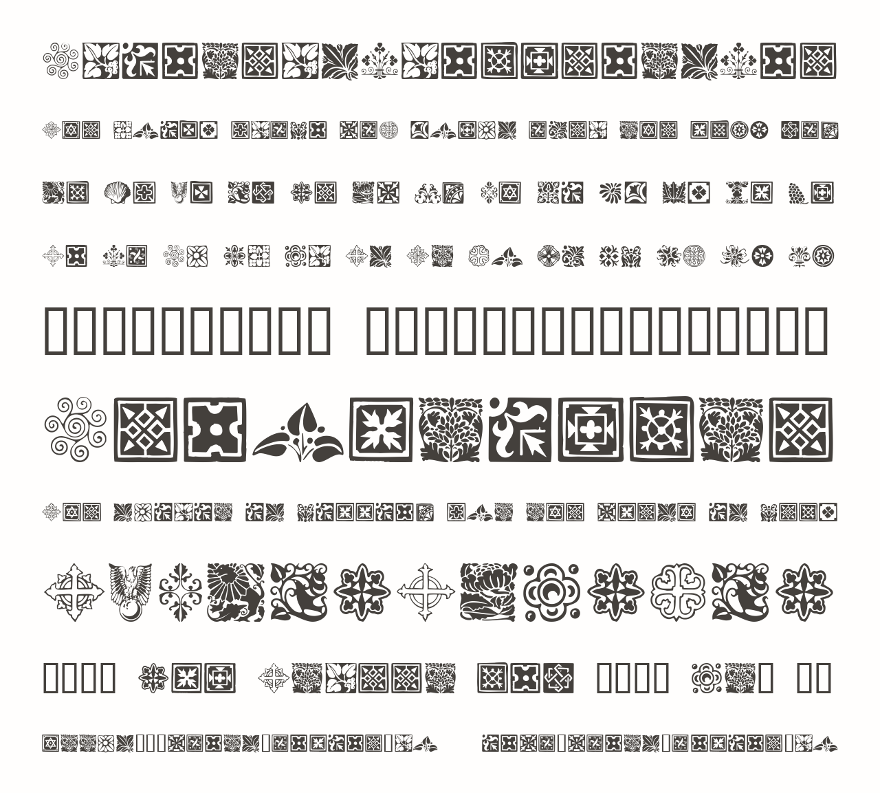 PrintersOrnamentsOne font