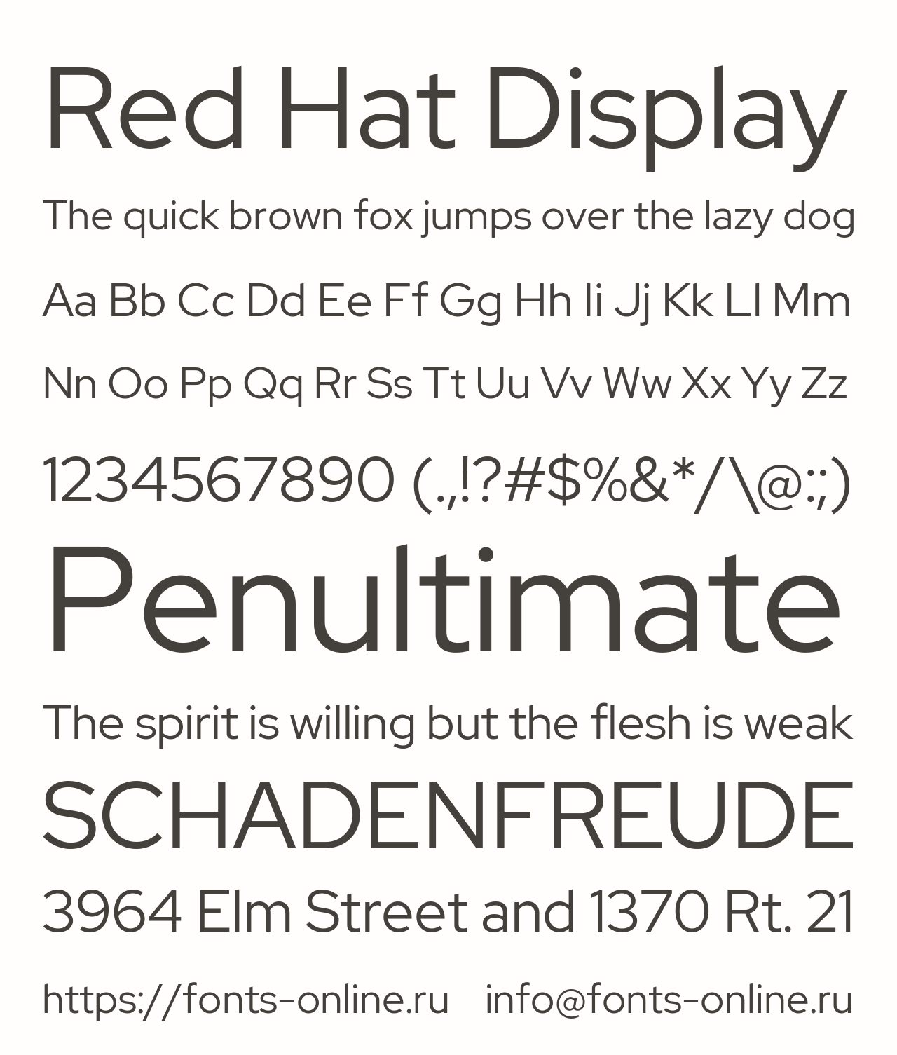 Red Hat Display font