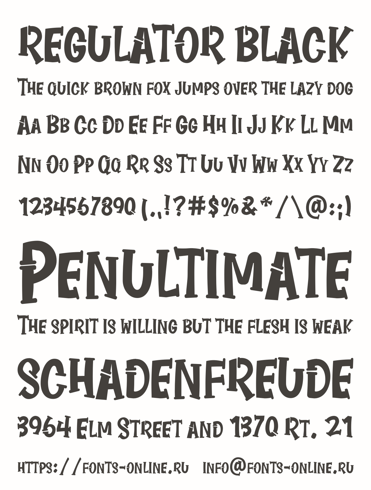 REGULATOR BLACK font