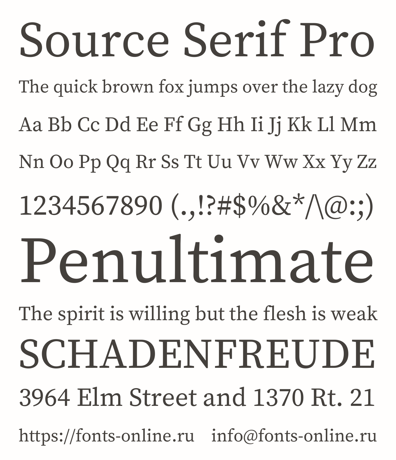 Source Serif Pro font