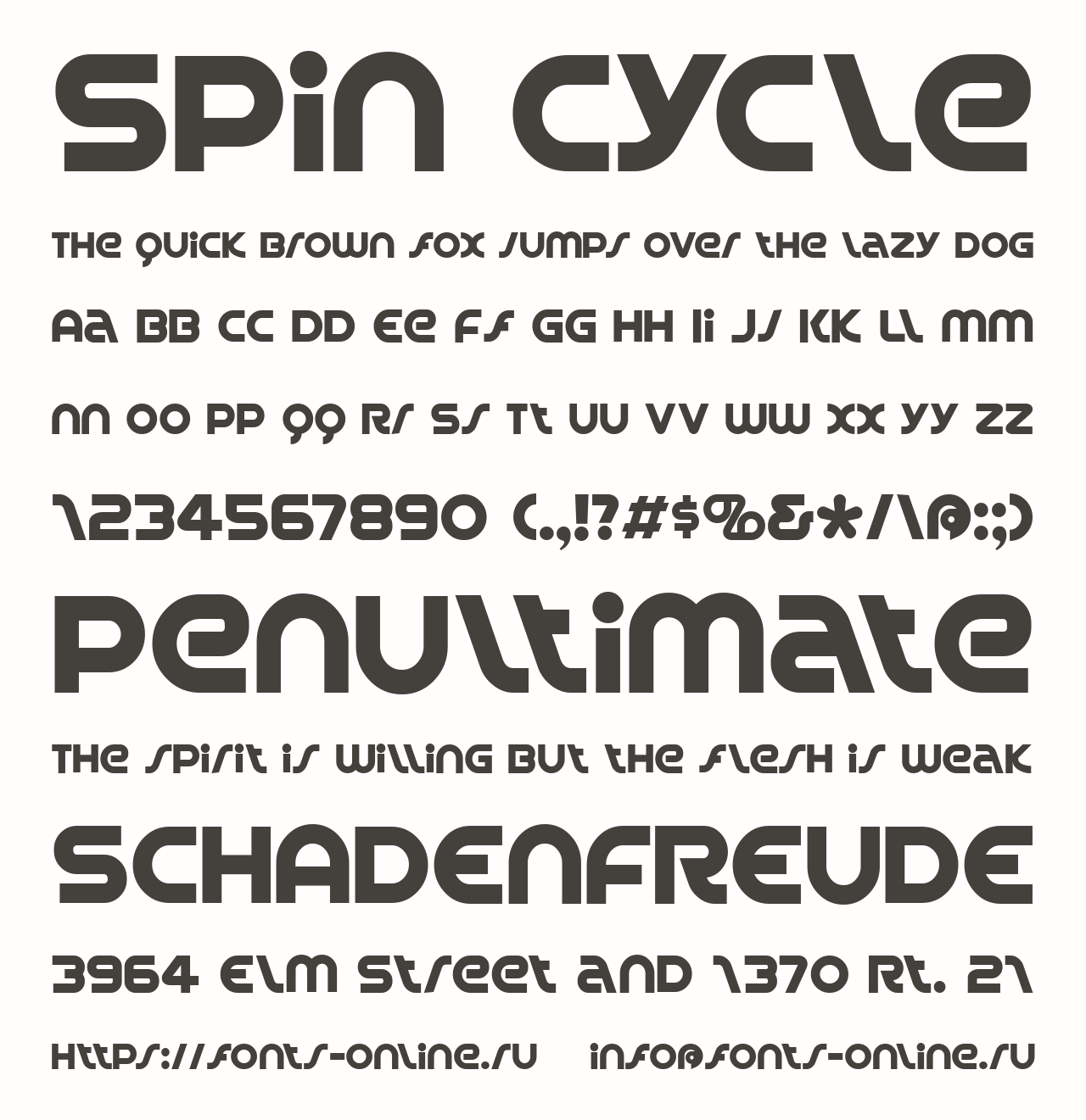 Spin Cycle font