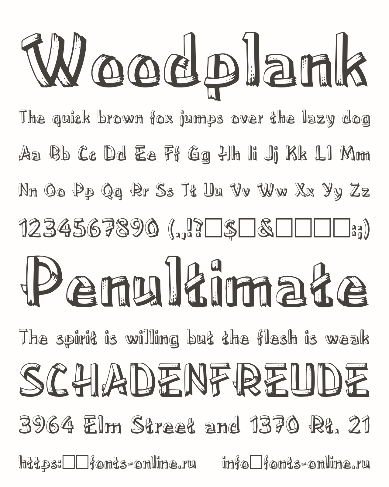 Woodplank font