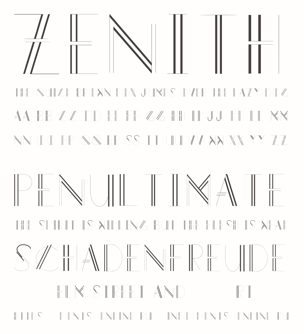 Zenith font