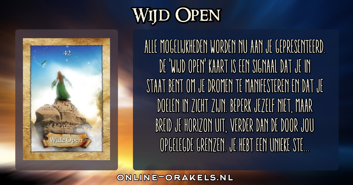 Wijd Open The enchanted map Online Orakels