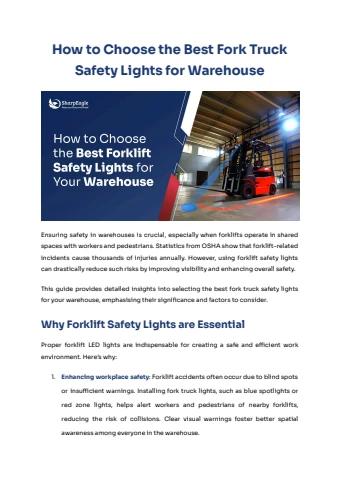 How to Choose the Best Fork Truck Safety lights for Warehouse - mohit