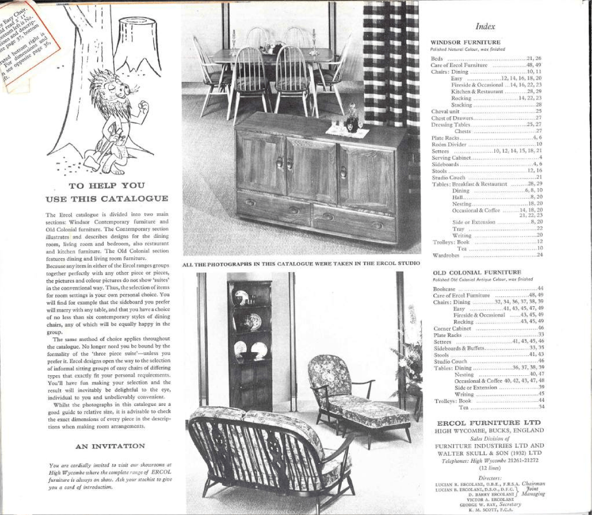 ercol product brochure 1965