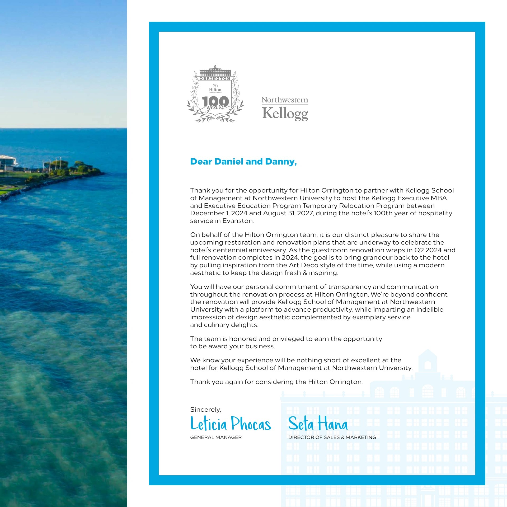 Hiton Orrington Evanston Northwestern Kellogg