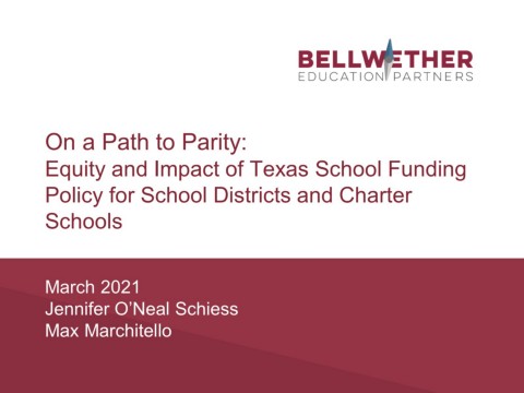 On a Path to Parity: Equity and Impact of Texas School Funding Policy
