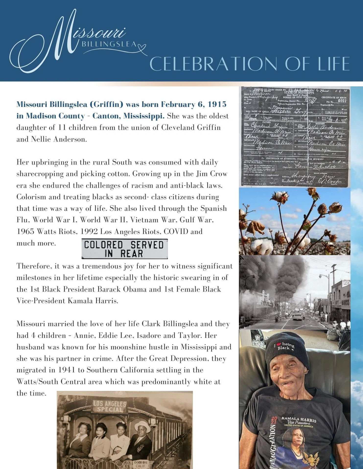 Missouri Obituary