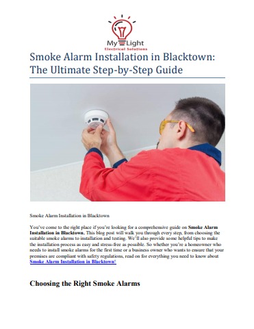 Smoke Alarm Installation in Blacktown The Ultimate Step by Step Guide