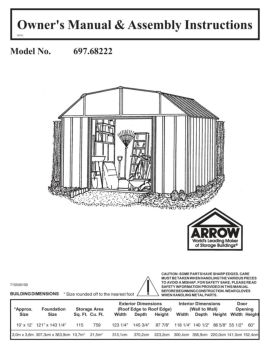 Owner's Manual & Assembly Instructions - Arrow Sheds