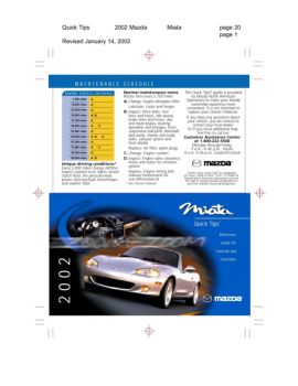 2002 Functions - Mazda 3