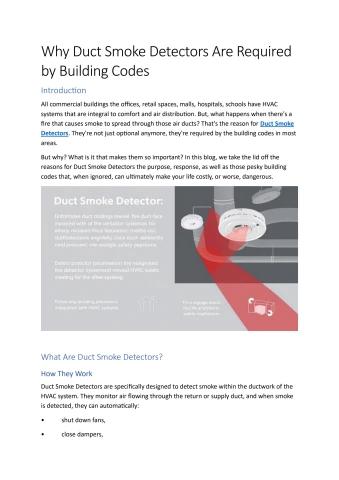 Why Duct Smoke Detectors Are Required by Building Codes - Flipbook by