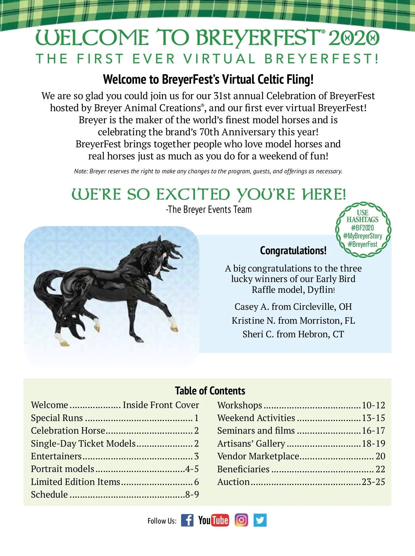 2020 Virtual BreyerFest Celtic Fling Program