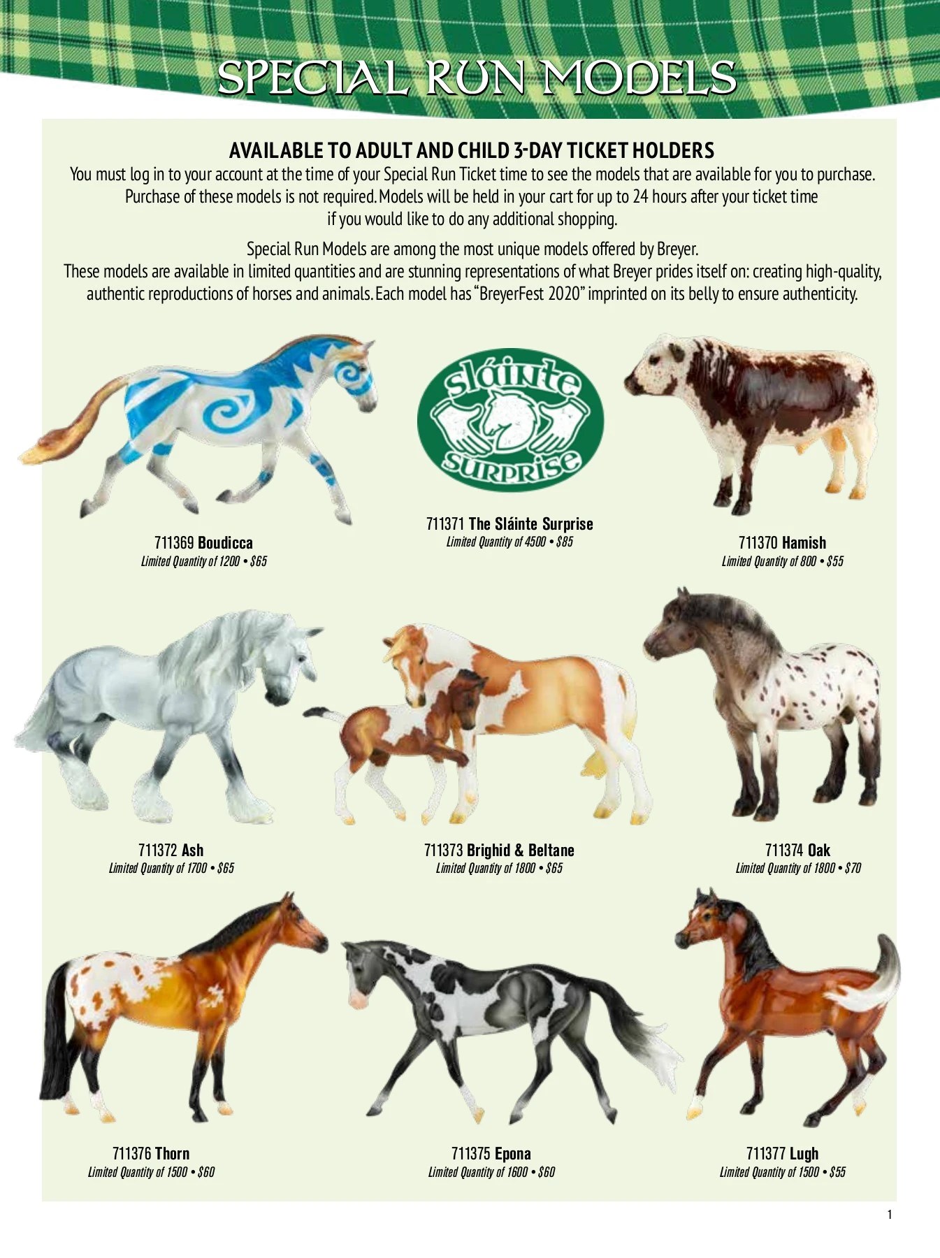 2020 Virtual BreyerFest Celtic Fling Program