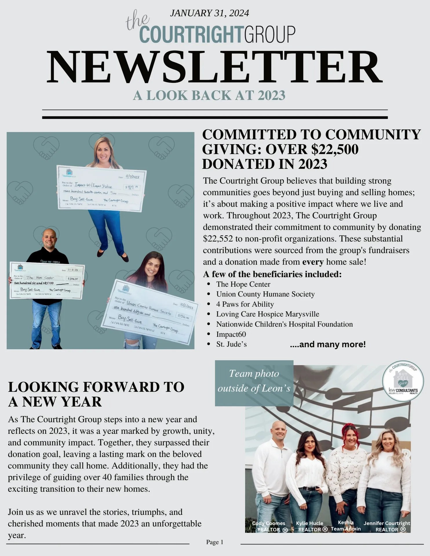 The Courtright Group Newsletter Jennifer Courtright