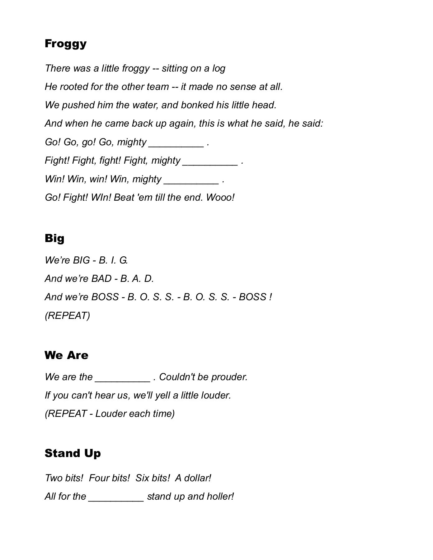 General Cheers NWA KICKBALL