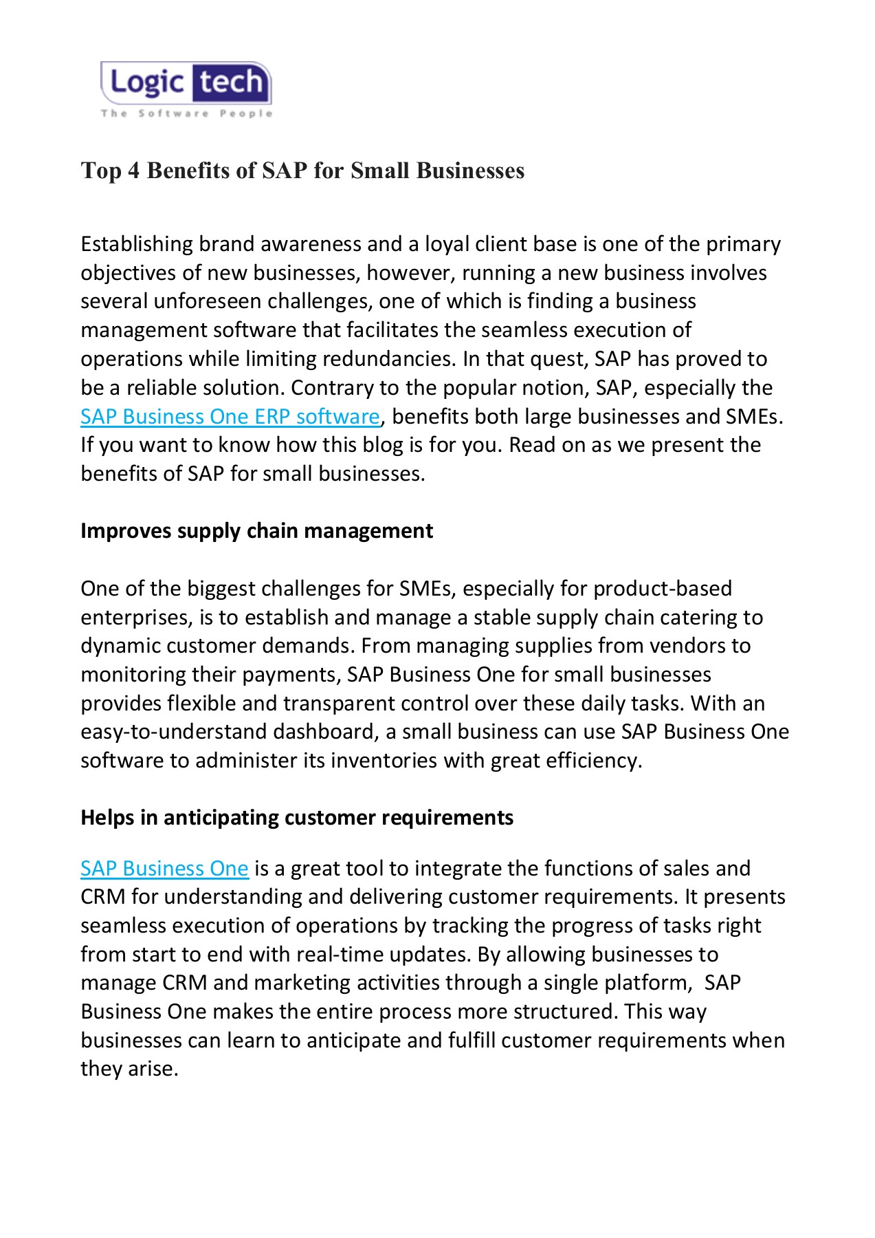 Top 4 Benefits of SAP for Small Businesses Archit Saxena Page 1 2
