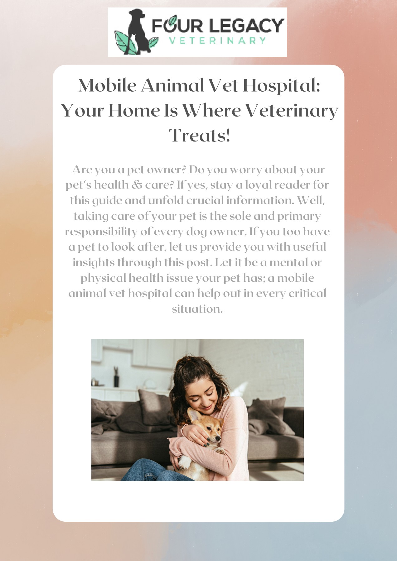 Animal Vet Hospital Four Legacy Vet Four legacy Veterinary Page 1