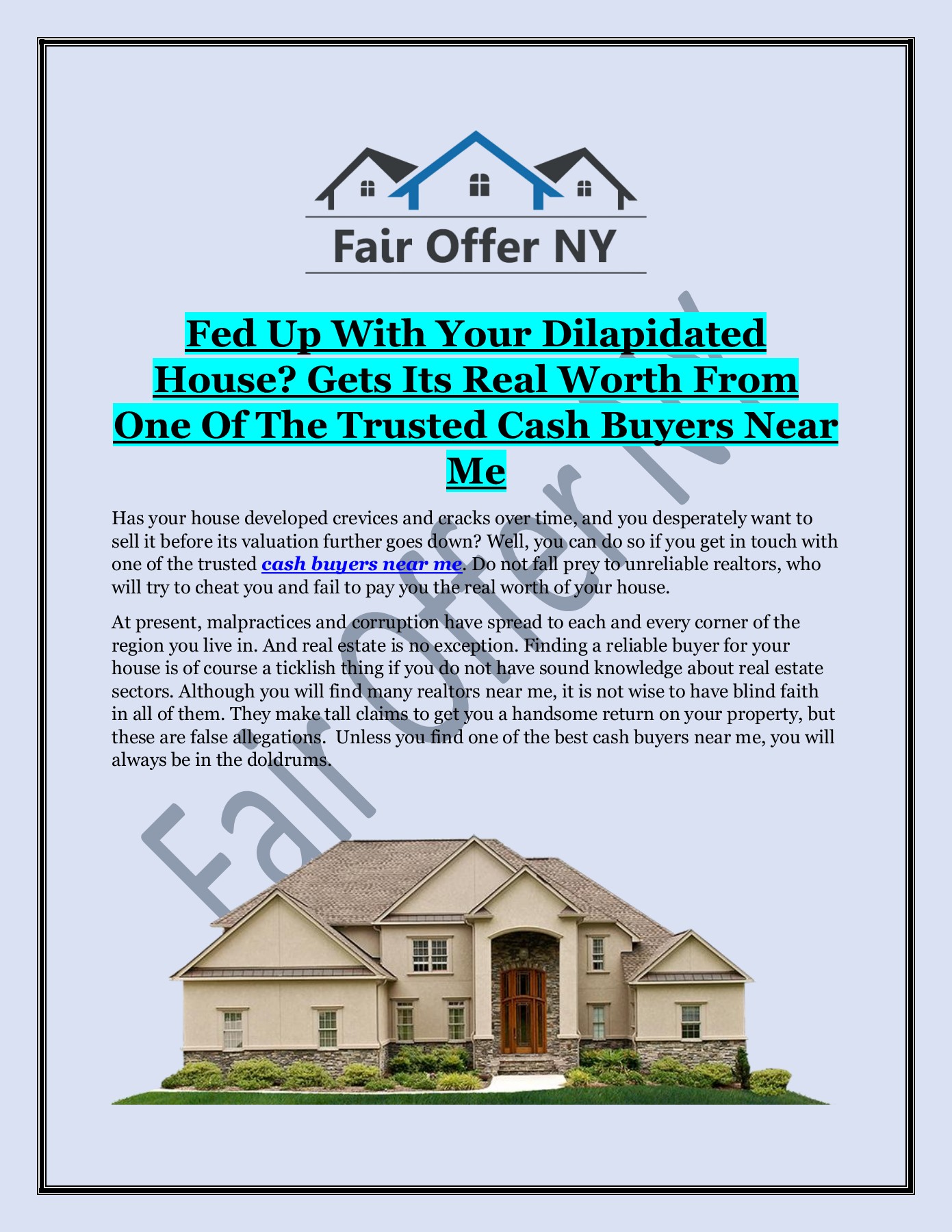 Cash Buyers Near Me Fair Offer NY Fair Offer New York Page 1 4