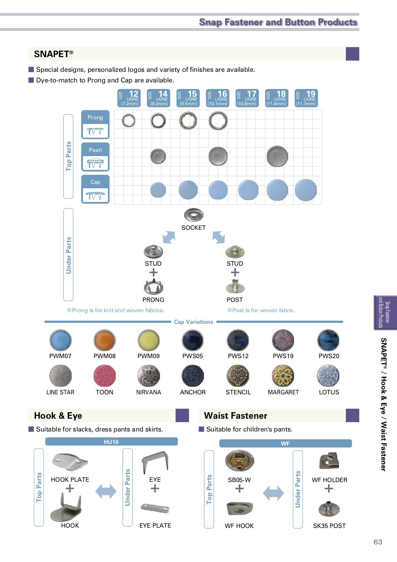 YKK FASTENING CATALOGUE 2016 Trang 65 PDF lật trang
